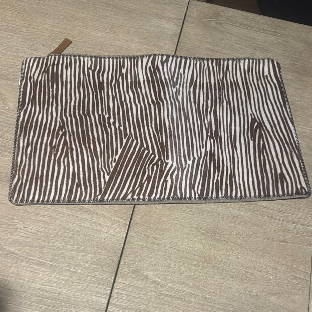 Arhaus zebra hide lumbar pillow NWT